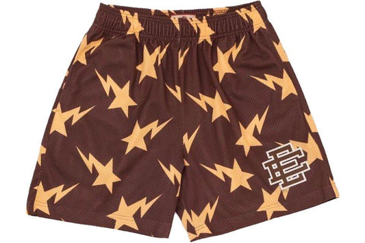 Eric Emanuel x BAPE Miami Basic Short Brown / Yellow - Supra Sneakers