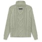 Fear of God Essentials Cable Knit Turtleneck Seafoam - Supra Sneakers