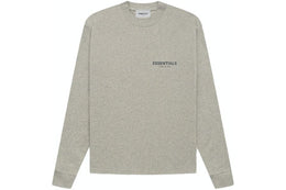 Fear of God Essentials T-shirt a manica lunga Melange avena scuro