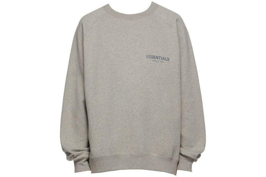 Fear of God Essentials Pullover Crewneck Dark Heather Oatmeal - Supra Sneakers