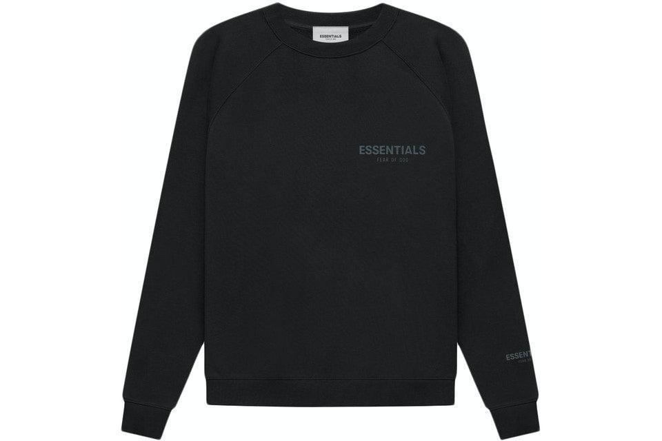 Fear of God Essentials Pullover Crewneck Stretch Limo Black - Supra Sneakers