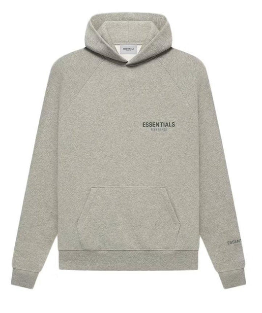 Fear of God Essentials Pullover Hoodie Dark Heather Oatmeal - Supra Sneakers