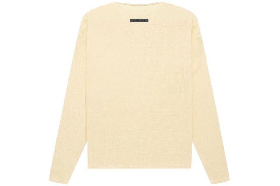 Fear of god Essentials Thermal Henley Long Sleeve Tee Cream - Supra Sneakers