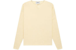 Fear of god Essentials Maglietta Henley termica a manica lunga Avorio