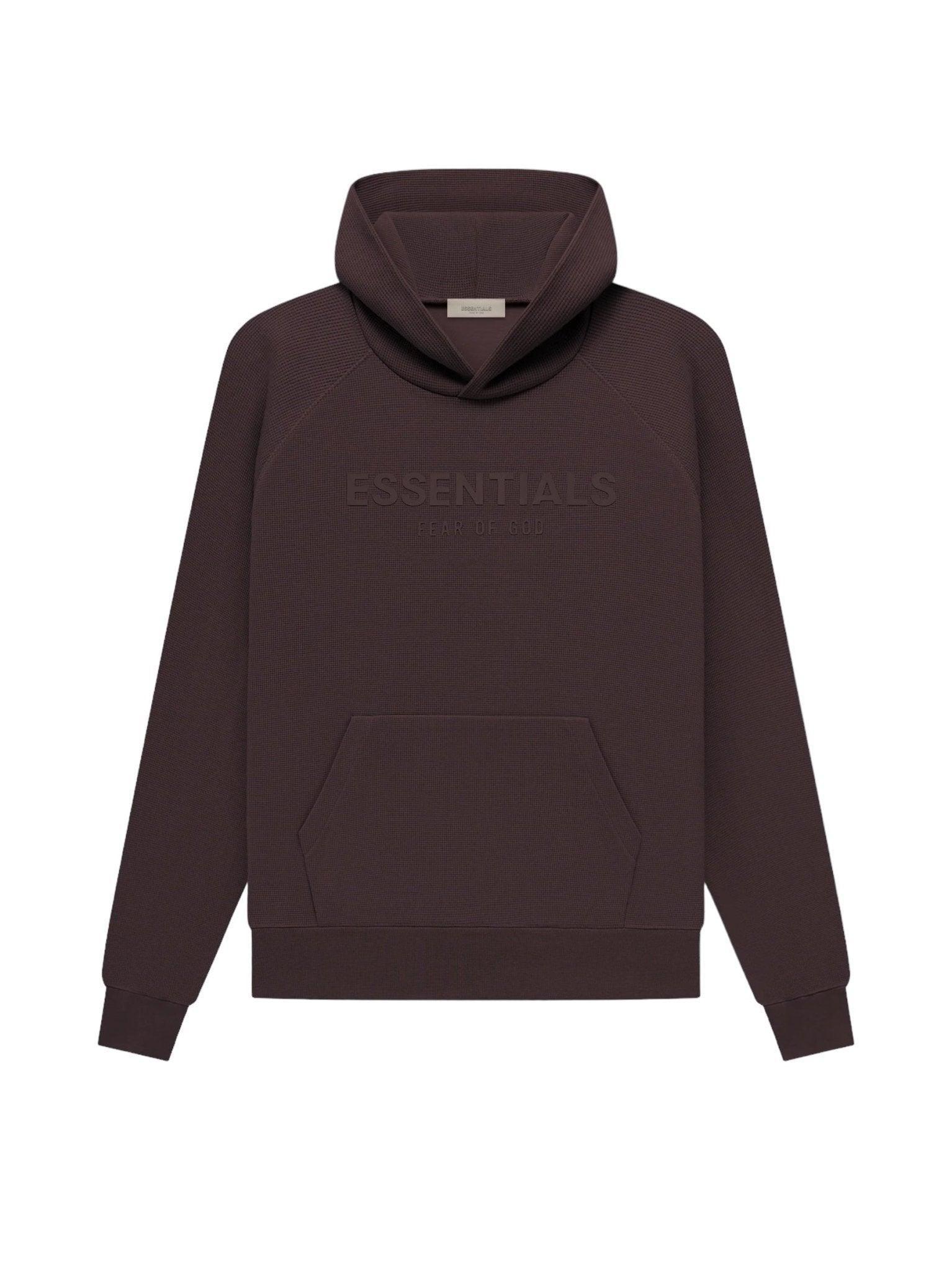 Fear of God Essentials Waffle Raglan Hoodie Plum - Supra Sneakers