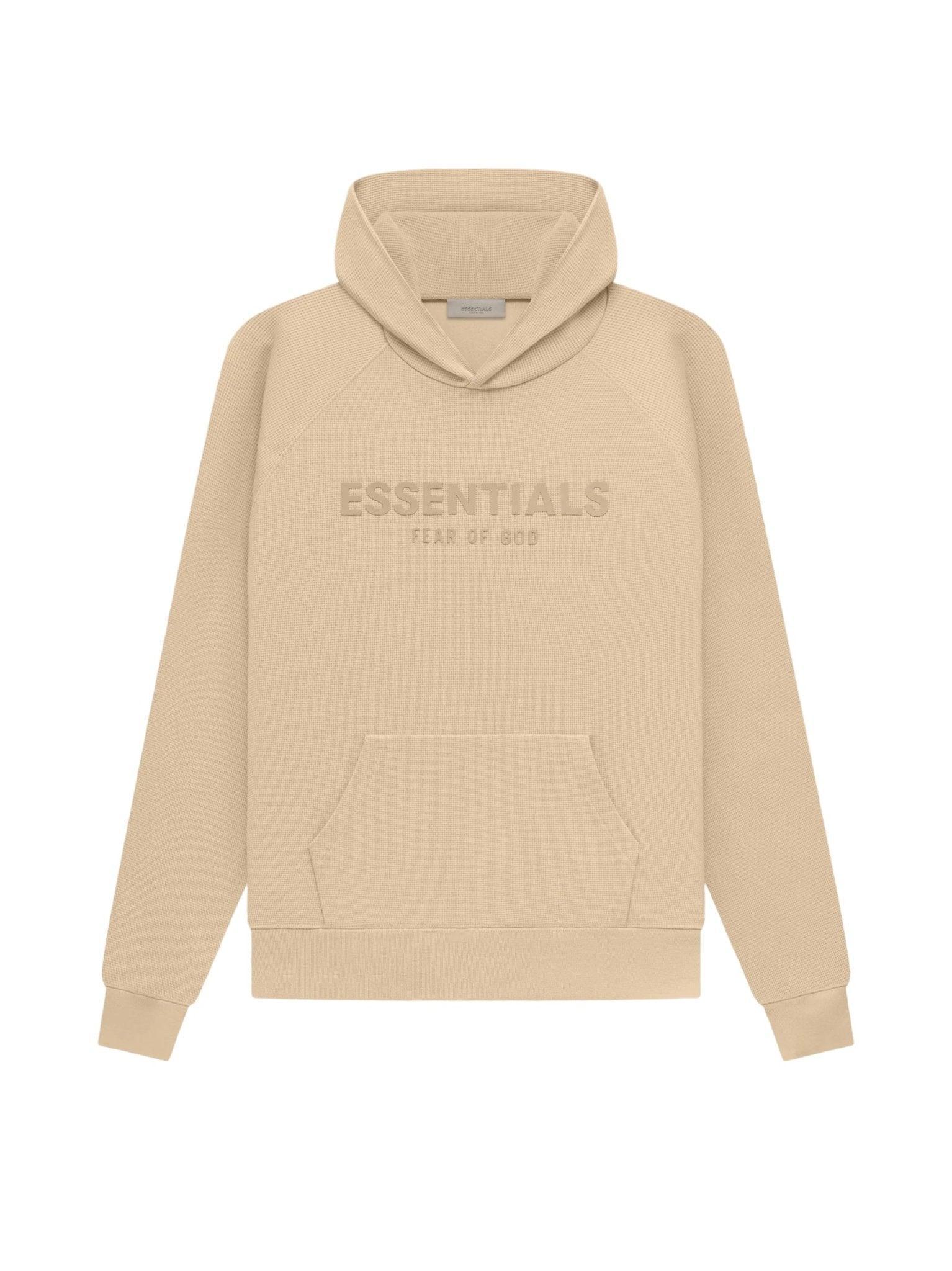 Fear of God Essentials Waffle Raglan Hoodie Sand - Supra Sneakers