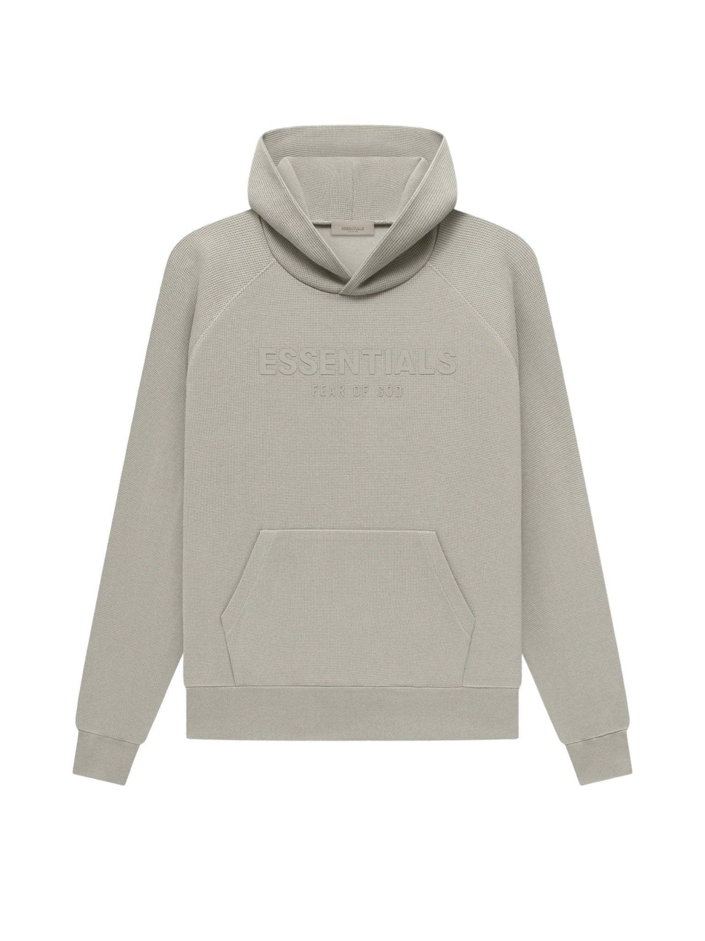 Fear of God Essentials Waffle Raglan Hoodie Seal - Supra Sneakers