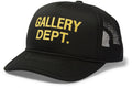 Cappellino da camionista nero con logo Gallery Dept.