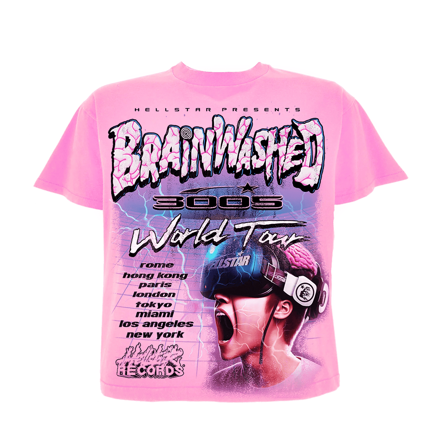 Hellstar Brainwashed World Tour T-Shirt - Supra Sneakers