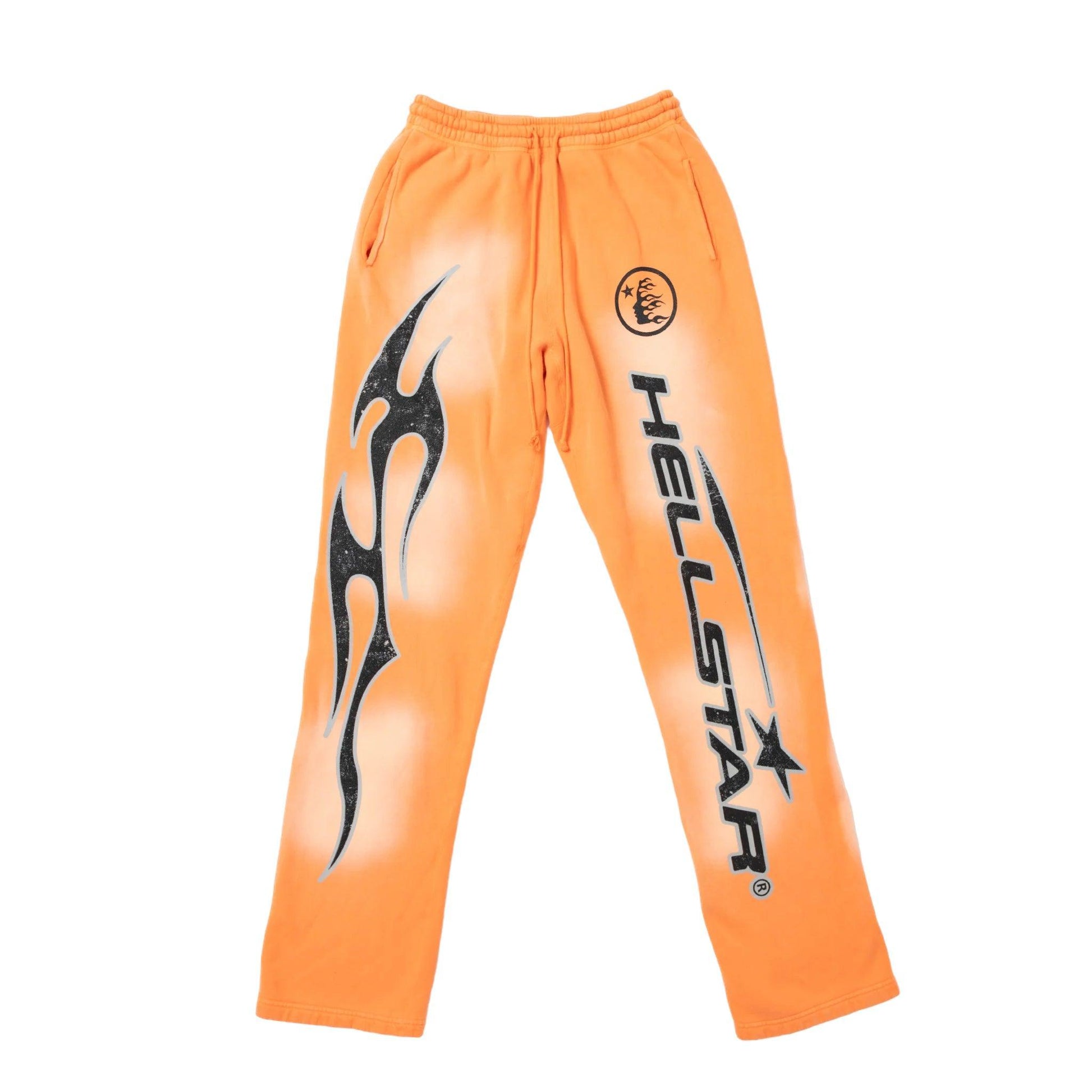 Hellstar Fire Orange Hellstar Sweatpants (Flare Bottom) - Supra Sneakers