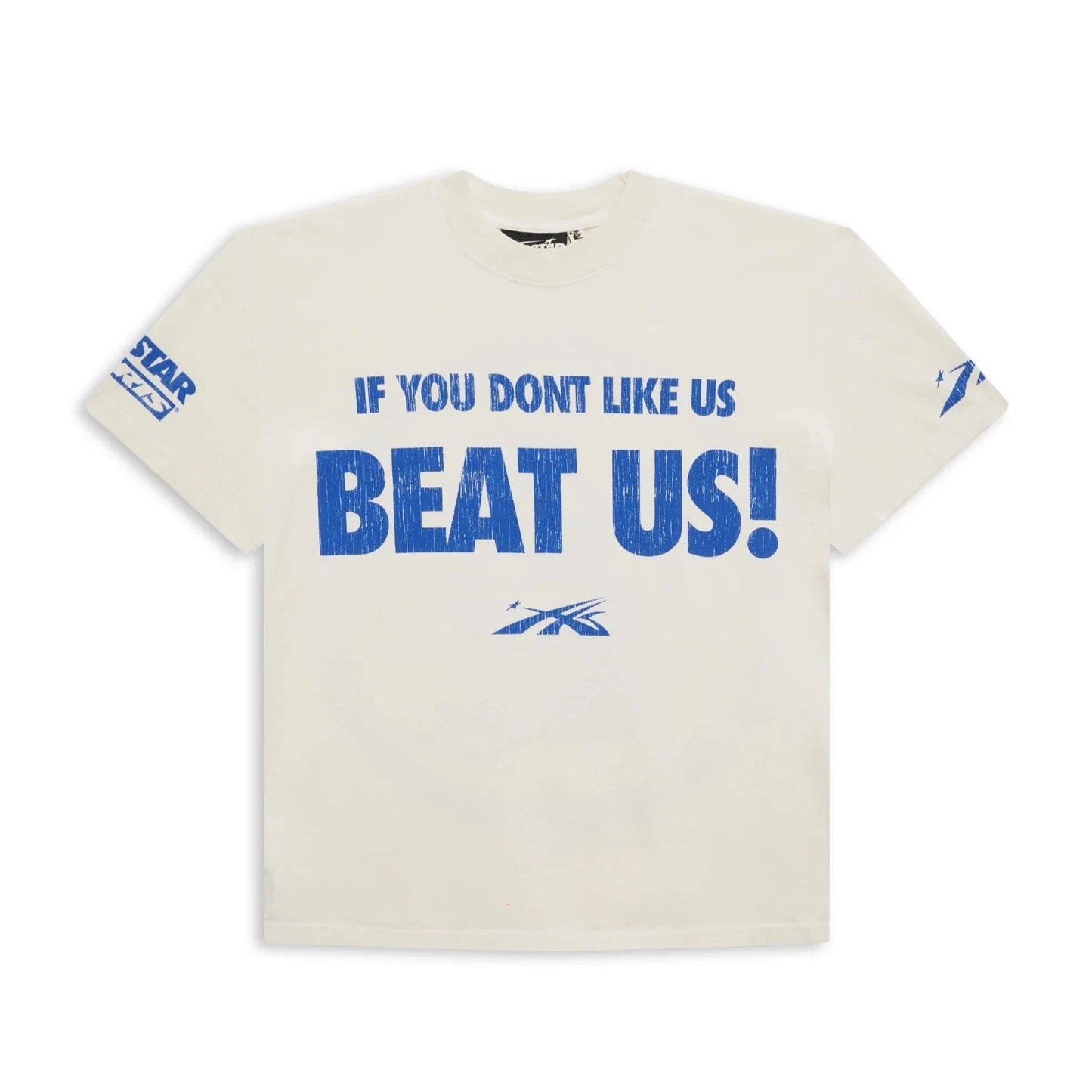 Hellstar Sports Beat Us! T-Shirt (White/Black) - Supra Sneakers