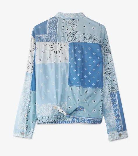 Kapital Patchwork Bandana-Print Cotton Jacket Blue - Supra Sneakers