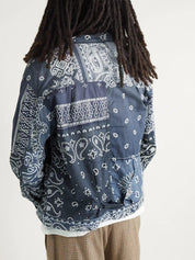Kapital Patchwork Bandana-Print Cotton Jacket Indigo - Supra Sneakers