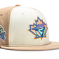 New Era 59 Fifty Sugar Shack 2.0 Toronto Blue Jays 25th Anniversary Patch Rail Hat - White, Tan, Lavender - Supra Sneakers