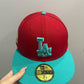 New Era 59Fifty Captain Planet 2.0 Los Angeles Dodgers 40th Anniversary Patch Hat - Red, Teal - Supra Sneakers