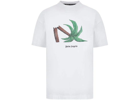 Palm Angels Broken Palm T-Shirt White / Brown / Green - Supra Sneakers