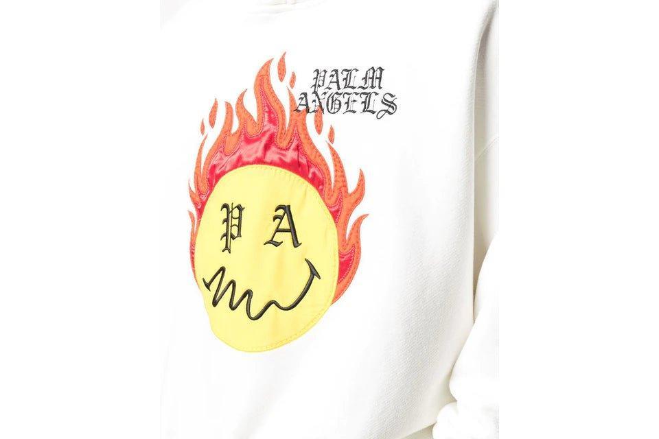 Palm Angels Burning Head Hoodie White - Supra Sneakers