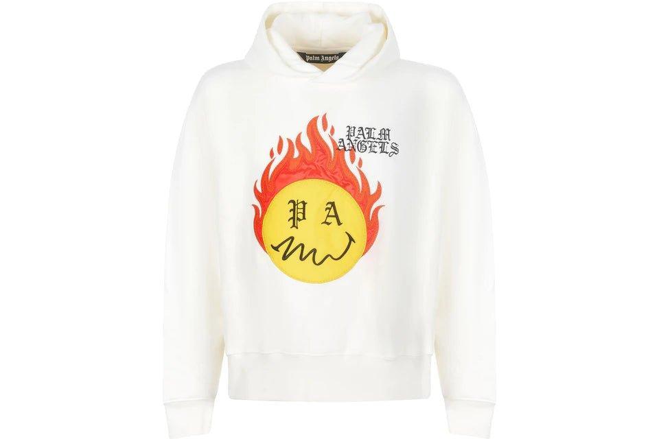 Palm Angels Burning Head Hoodie White - Supra Sneakers