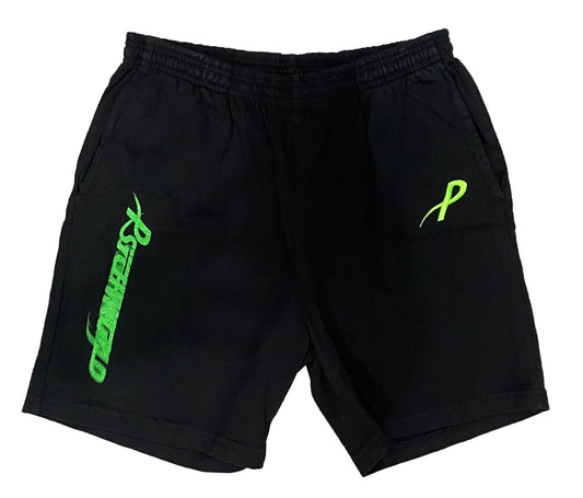 Psychworld Black Canvas Shorts Lime Green Logo - Supra Sneakers