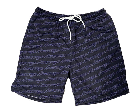 Psychworld Black Shorts Purple Logos - Supra Sneakers