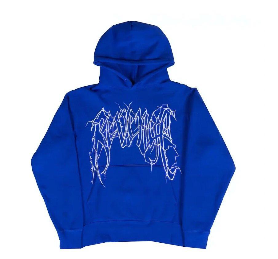 Revenge Lightning Arch Hoodie Blue - Supra Sneakers