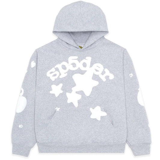 Sp5der Beluga Hoodie Heather Grey - Supra Sneakers