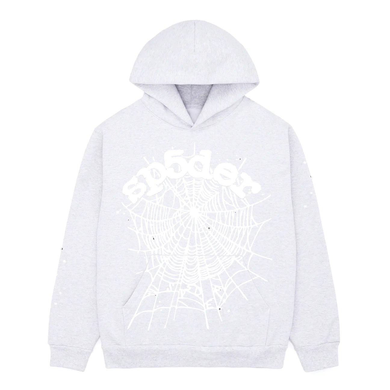 Sp5der Heather Grey OG Web Hoodie - Supra Sneakers