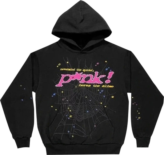 Sp5der P*nk Hoodie Black - Supra Sneakers