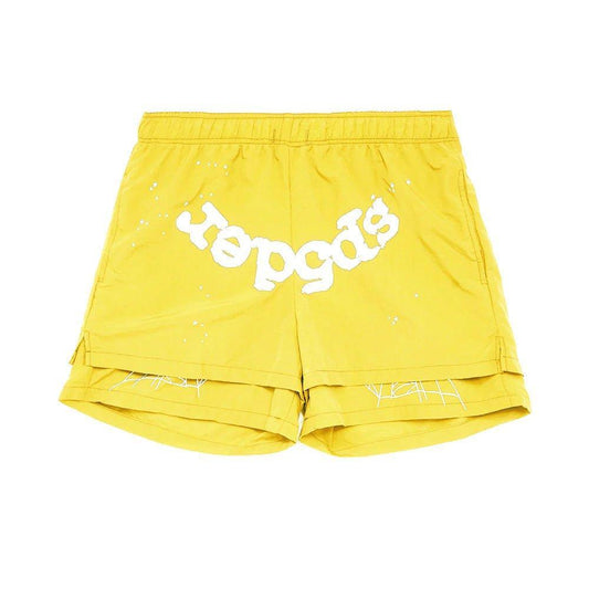 Sp5der Yellow Logo Shorts - Supra Sneakers