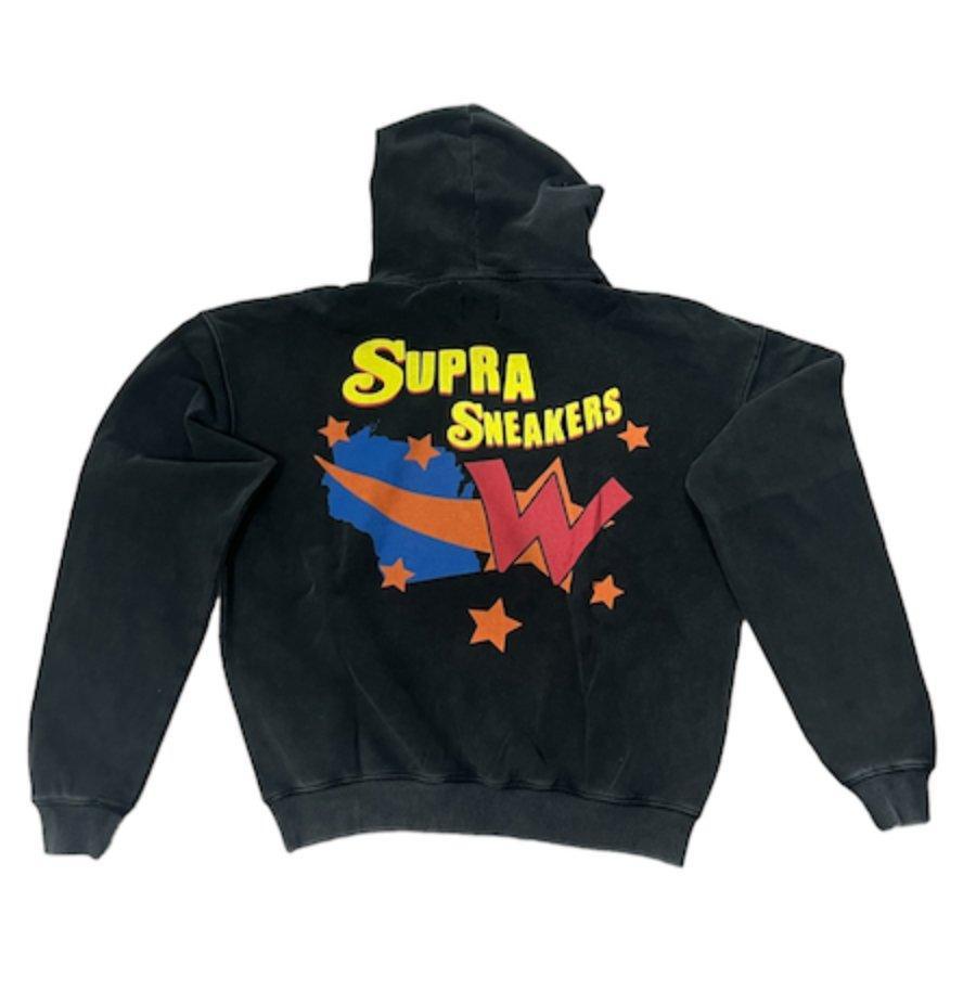 Supra Sneakers State Pride Hoodie Washed Black - Supra Sneakers