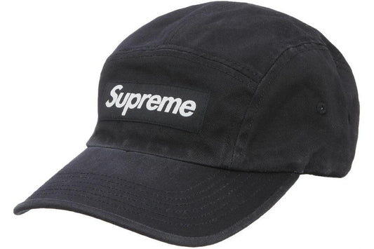 Supreme Washed Chino Twill Camp Cap (FW22) Black - Supra Sneakers