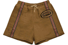 Travis Scott Cactus Jack Pantaloncini a Righe Marrone Multicolore