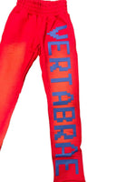 Vertabrae C-2 Sweat Pants Washed (Red & Blue) - Supra Sneakers - Image 3