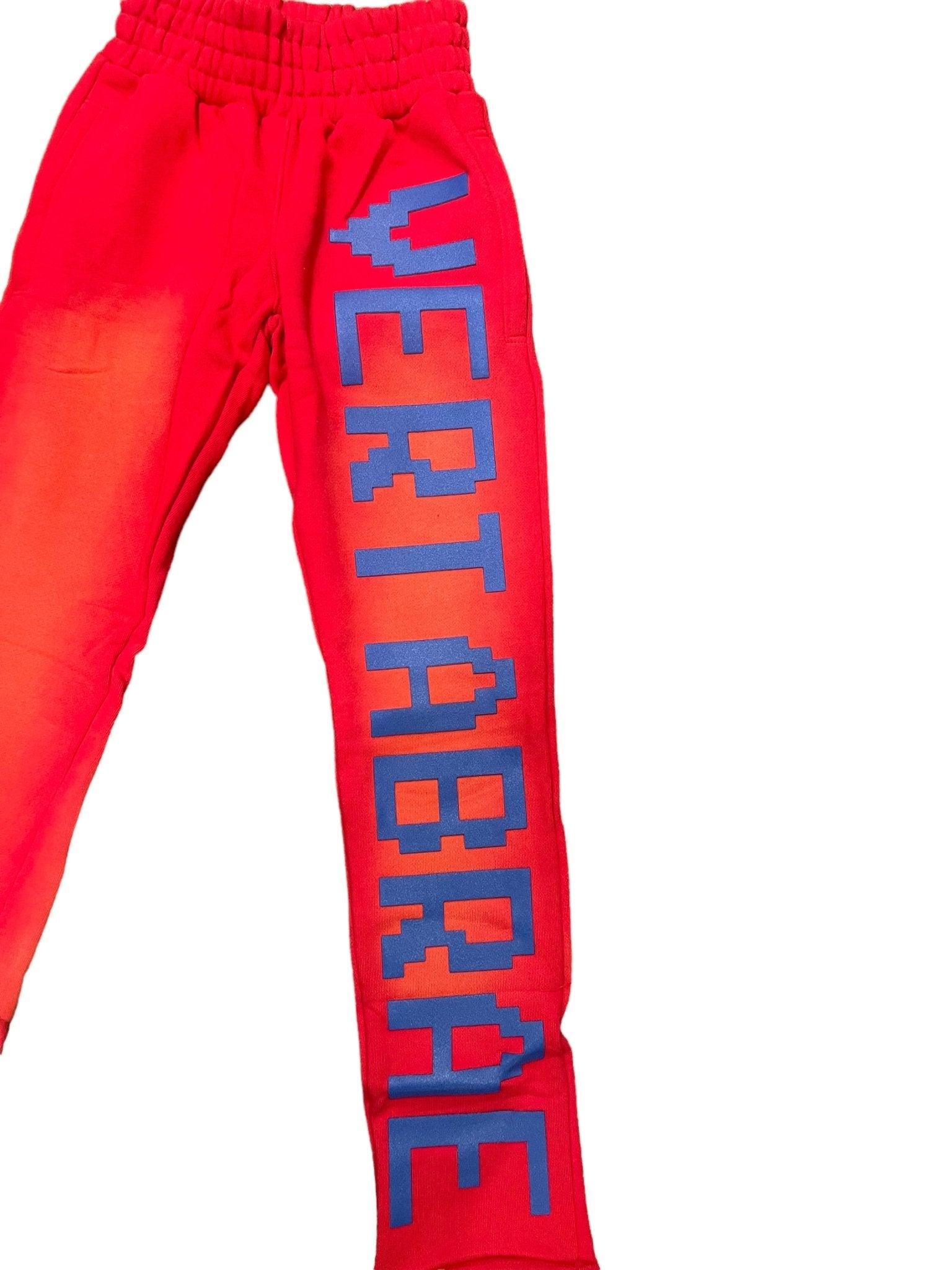 Vertabrae C-2 Sweat Pants Washed (Red & Blue) - Supra Sneakers