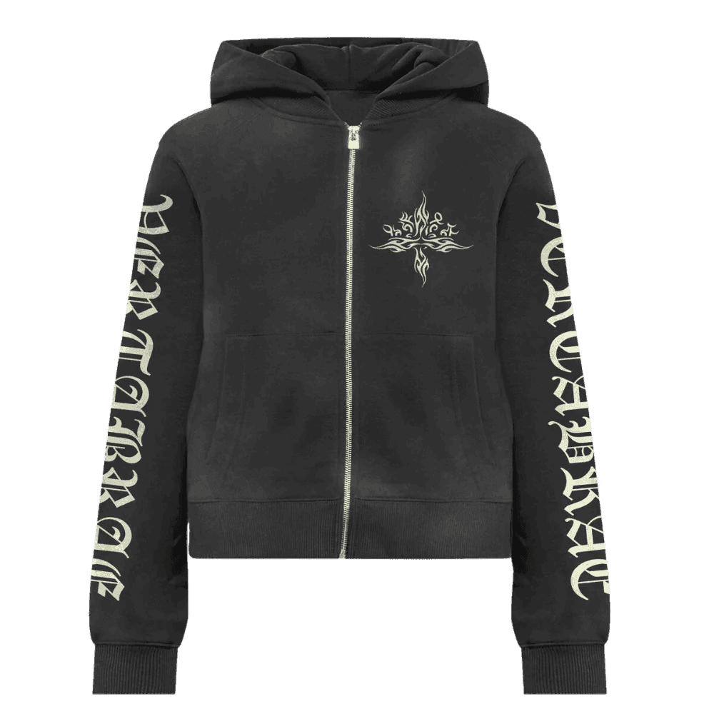 Vertabrae Tattoo Zip Up Hoodie - Supra Sneakers