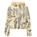 Vertabrae VERT Felpa con zip in avorio con graffit