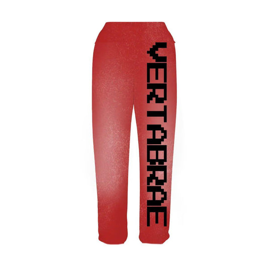 Vertebrae C-2 Sweat Pants Washed (Red & Black) - Supra Sneakers