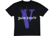 Vlone x Palm Angels T-Shirt - Black / Purple - Supra Sneakers