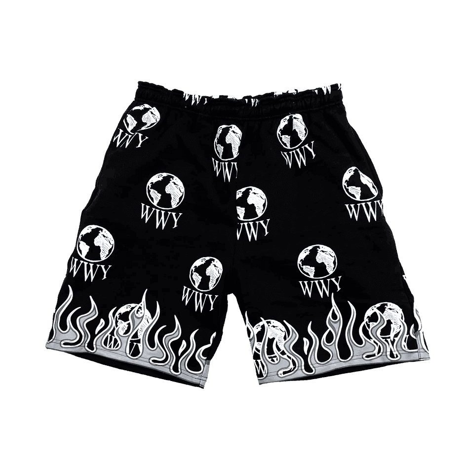 WWY Flame Shorts Black - Supra Sneakers