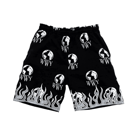 WWY Flame Shorts Black - Supra Sneakers